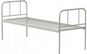 Кровать общебольничная КФ0-01-МСК (прямоугольные спинки, сварная сетка, ложе - П-образный профиль)